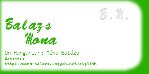 balazs mona business card
